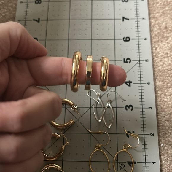 Assortment of Gold-toned and Silver-toned Earrings - Picture 2 of 2